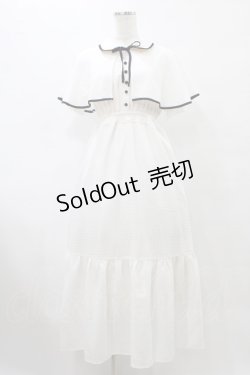 画像1: Bubbles / ケープロングワンピース Free オフ/ブラック H-25-09-09-1019-CA-OP-NS-ZH