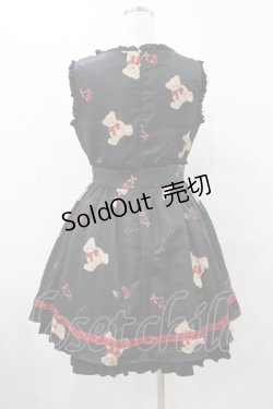 画像2: Ank Rouge / CherryTeddyジャンパースカート M ブラック H-25-09-09-1026-CA-OP-NS-ZH