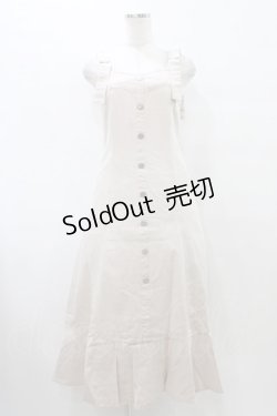 画像1: An MILLE / リボンストラップデニムワンピース Free アイボリー H-25-09-09-1028-EL-OP-NS-ZH