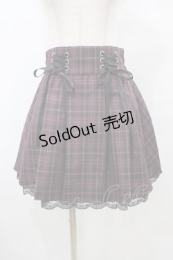 画像1: NOEMIE / チェックプリーツスカート M ピンク H-25-09-09-1031-0-SK-NS-ZH