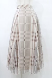 An MILLE / ビッグチェックチュールスカート Free PI H-25-09-09-1032-EL-SK-NS-ZH