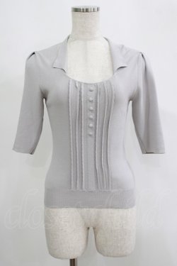 画像1: an another angelus / フロント釦スクエアネックニットプルオーバー Free BLUE GRAY H-25-09-10-030-CA-TO-NS-ZH