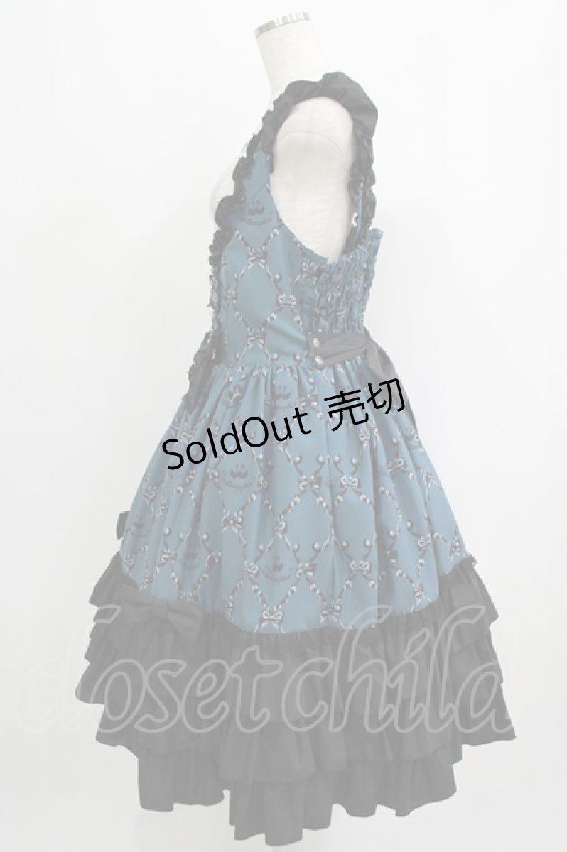 画像2: metamorphose / 【プラスサイズ】Dressy Ribbon フリルジャンパースカート プラスサイズ  H-25-09-10-003-ME-OP-NS-ZH (2)
