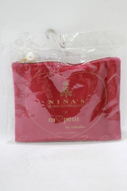 画像1: m petit by misako / NINA'Sコラボ ポーチ  ワイン H-25-09-10-038-LO-ZA-NS-ZH