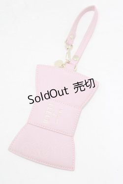 画像1: Maison de FLEUR / リボン型パスケース  ピンク H-25-09-10-040-LO-ZA-NS-ZH
