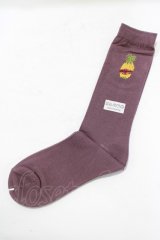 WONDERFUL WORLD / フルーツ柄ソックス  パープル H-25-09-10-057-LO-ZA-NS-ZH