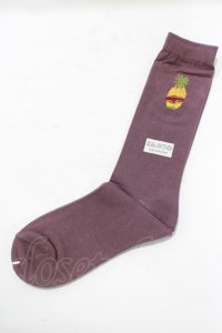 WONDERFUL WORLD / フルーツ柄ソックス  パープル H-25-09-10-057-LO-ZA-NS-ZH