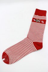 Karl Helmut / ボーダーソックス  レッド H-25-09-10-058-EL-ZA-NS-ZH