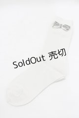 KANEKO ISAO / リボンモチーフソックス  オフ H-25-09-10-059-EL-ZA-NS-ZH