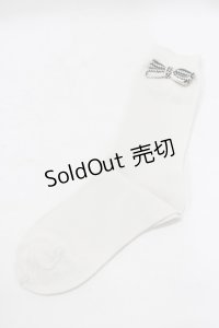 KANEKO ISAO / リボンモチーフソックス  オフ H-25-09-10-059-EL-ZA-NS-ZH