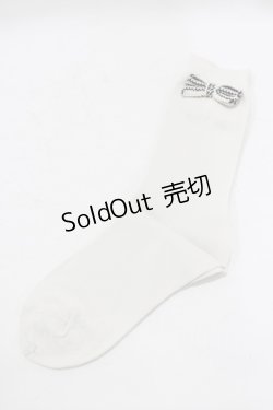 画像1: KANEKO ISAO / リボンモチーフソックス  オフ H-25-09-10-059-EL-ZA-NS-ZH