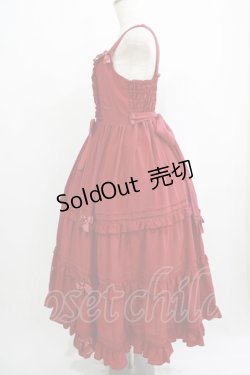 画像2: metamorphose / レースアップロングティアードジャンパースカート サイズ1 レッド H-25-09-10-005-ME-OP-NS-ZH