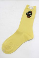 WONDERFUL WORLD / クリスマスモチーフソックス  イエロー H-25-09-10-064-LO-ZA-NS-ZH
