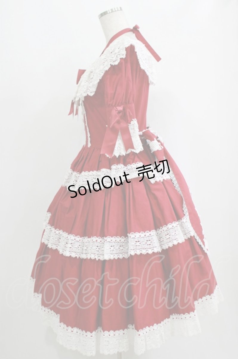 画像2: BABY,THE STARS SHINE BRIGHT / エリザベスドールワンピース free エンジ H-25-09-10-001-BA-OP-NS-ZH (2)