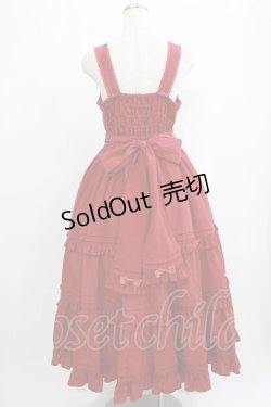 画像3: metamorphose / レースアップロングティアードジャンパースカート サイズ1 レッド H-25-09-10-005-ME-OP-NS-ZH