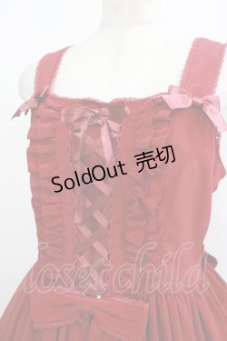 画像4: metamorphose / レースアップロングティアードジャンパースカート サイズ1 レッド H-25-09-10-005-ME-OP-NS-ZH