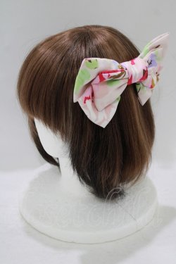 画像1: JESUS DIAMANTE / Aバレッタ - トリアノン薔薇柄ピンク H-25-09-10-074-JE-AC-NS-ZH