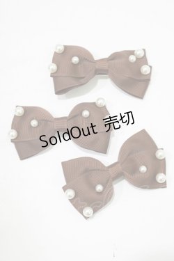 画像2: m petit by misako / AM3Pリボンクリップ  ブラウン H-25-09-10-075-LO-AC-NS-ZH