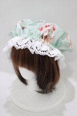 画像1: Enchantlic Enchantilly / おやすみ猫ちゃんナイトキャップ  ミント H-25-09-10-077-LO-AC-NS-ZH (1)