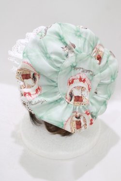 画像2: Enchantlic Enchantilly / おやすみ猫ちゃんナイトキャップ  ミント H-25-09-10-077-LO-AC-NS-ZH