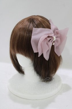画像1: melume / makiコラボ リボンクリップ  ピンク H-25-09-10-079-GO-AC-NS-ZH
