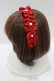 画像2: m petit by misako / AMPLカチューシャ  レッド H-25-09-10-081-LO-AC-NS-ZH (2)