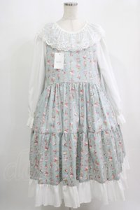 marcHenTica / フレアローズワンピース ハーフエルフ サックス H-25-09-10-012-LO-OP-NS-ZH