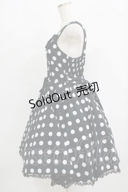 画像2: metamorphose / Syrupサーキュラージャンパースカート(ポルカドット) サイズ1 ブラック H-25-09-10-014-ME-OP-NS-ZH