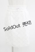 Ank Rouge / フラワーレースタイトスカート M シロ H-25-09-10-016-CA-SK-NS-ZH