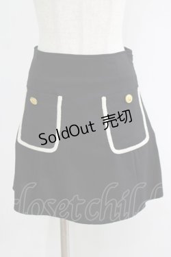 画像1: Ank Rouge / ブレードテープ台形スカート M ブラック H-25-09-10-017-CA-SK-NS-ZH