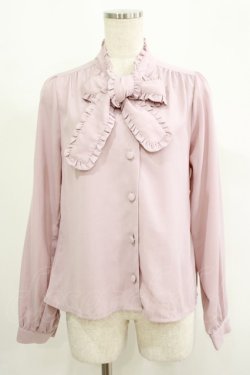 画像1: Ank Rouge / バックリボンブラウス M ピンク H-25-09-10-023-CA-BL-NS-ZH