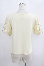 画像3: F&A / スズラン刺繍パフT Free IVORY H-25-09-10-027-LO-TO-NS-ZH (3)
