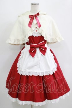 画像1: Angelic Pretty / Charmingロップイヤージャンパースカートセット Free レッド H-25-09-11-003-AP-OP-NS-ZH