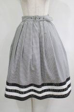 画像1: Fi.n.t / ベルト付きドッキングボーダースカート Free OFF×BK H-25-09-11-024-CA-SK-NS-ZH (1)