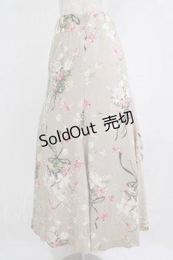 画像2: INGEBORG / リリーブーケpt.スカート 3(9号) ベージュ H-25-09-11-025-LO-SK-NS-ZH