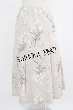 画像3: INGEBORG / リリーブーケpt.スカート 3(9号) ベージュ H-25-09-11-025-LO-SK-NS-ZH