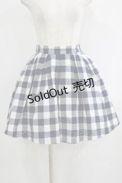 画像1: Ank Rouge / ブロックチェックスカート M ネイビー H-25-09-11-027-CA-SK-NS-ZH