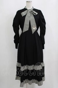 Maison de FLEUR / Maison de FLEUR×Marroncream×Misako Aoki ギンガムチェックワンピース Free ブラック H-25-09-11-028-LO-OP-NS-ZH