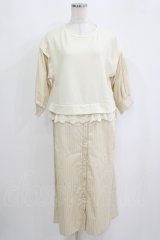 axes femme / ドッキングシャツワンピース M アイボリー H-25-09-11-030-AX-OP-NS-ZH