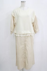 axes femme / ドッキングシャツワンピース M アイボリー H-25-09-11-030-AX-OP-NS-ZH