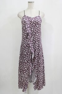 Melt the lady / レオパードチェーンキャミワンピース Free パープル H-25-09-11-032-PU-OP-NS-ZH