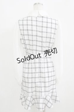 画像3: Ank Rouge / チェックリボンワンピース M ホワイト H-25-09-11-040-CA-OP-NS-ZH