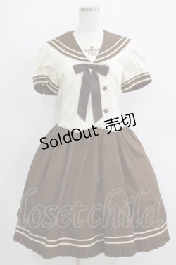 画像1: metamorphose / セーラークルーズワンピース Free ブラウン H-25-09-11-004-ME-OP-NS-ZH