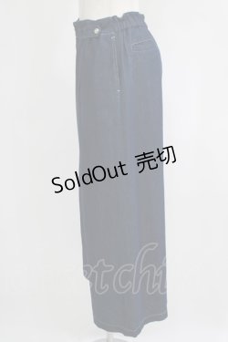 画像2: INGEBORG / チノ&デニムセミワイドパンツ 3（9号） ブルー H-25-09-11-043-LO-PA-NS-ZH