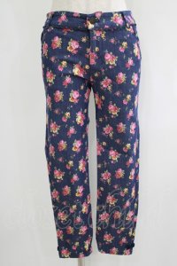 LIZ LISA / 花柄パンツ 0 ブルー H-25-09-11-044-LO-PA-NS-ZH