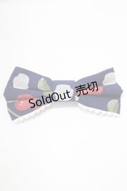 画像2: Angelic Pretty / Creamy Cherryバレッタ  ネイビー H-25-09-11-051-AP-AC-NS-ZH