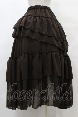 画像2: Sheglit / "Empress"ロングフリルスカート M 茶 H-25-09-11-1027-EL-SK-KB-ZH