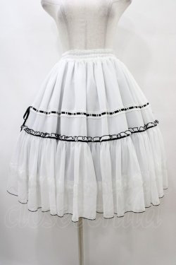 画像1: ATELIER PIERROT / アラカルトスカート  ホワイト×ブラック H-25-09-11-1030-EL-SK-KB-ZH