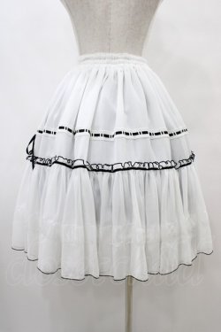 画像2: ATELIER PIERROT / アラカルトスカート  ホワイト×ブラック H-25-09-11-1030-EL-SK-KB-ZH