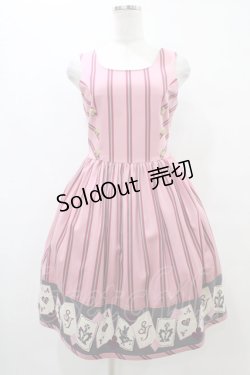 画像1: Shirley Temple / トランプアリスジャガードジャンパースカート 160 ピンク H-25-09-11-1033-ET-OP-KB-ZH